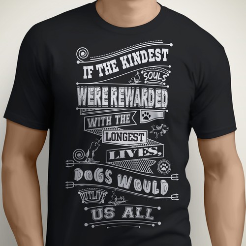 Quote t-shirt with the title 'Typography T-shirt contest'