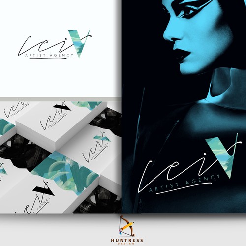 Salon design with the title 'Artistic logo design for Lei V Artist Agency'