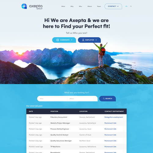 Finance website with the title 'Redesign my website'