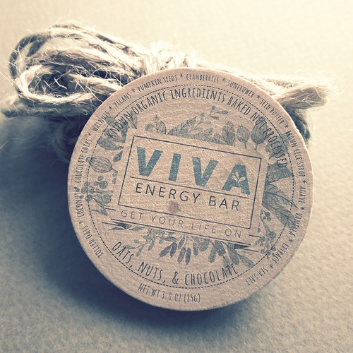 Nuts label with the title 'Energy Bar'