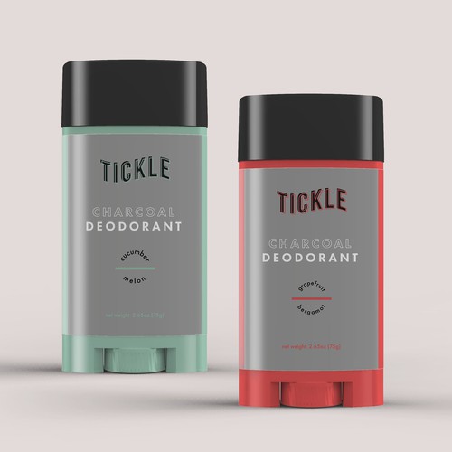 Sophisticated label with the title 'Gender Neutral Minimalistic Deodorant Label '