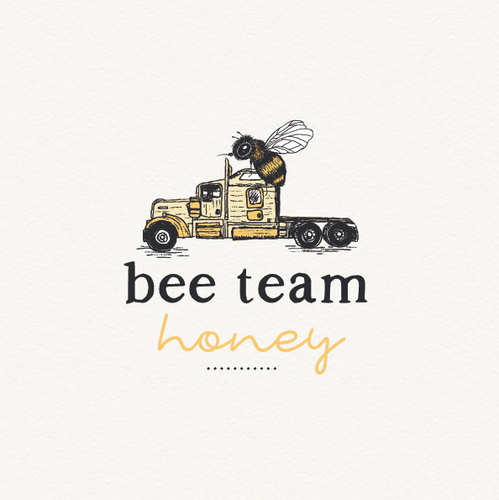 Honey bee logo with the title 'bee team honey'