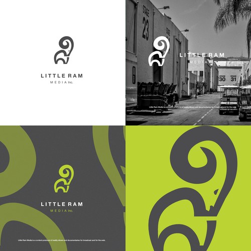 Ram design with the title 'simple, single line ram logo'