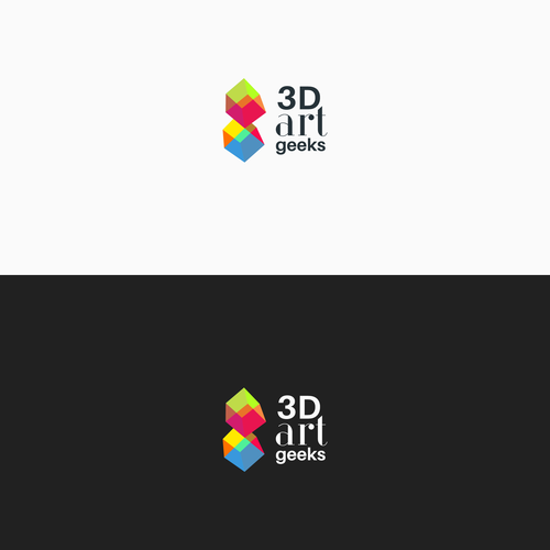 Column design with the title 'logo concept for 3d art printing company'