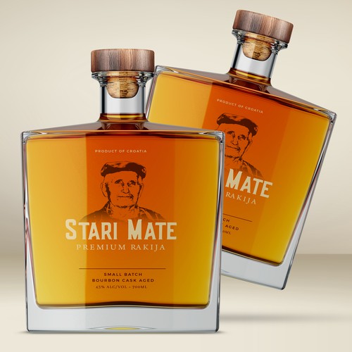 Bourbon label with the title 'Rakija'