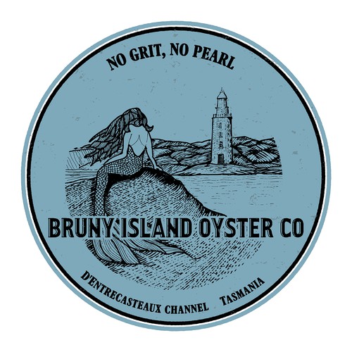 Hipster brand with the title 'Logo concept for Oyster farm'