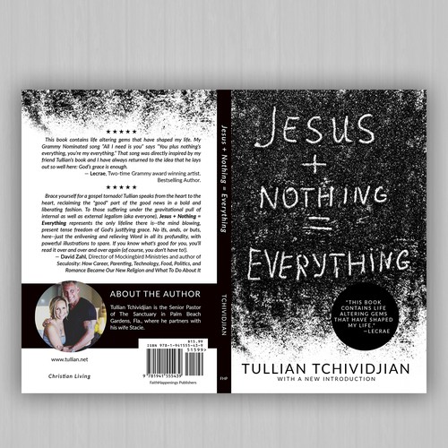 Creative book cover with the title 'Jesus + Nothing = Everything by Tullian Tchvidjian'