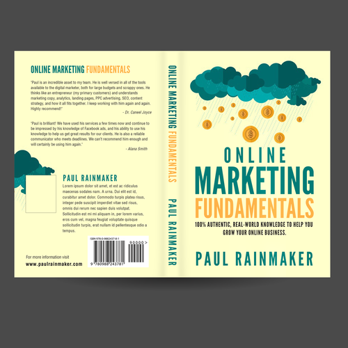 Marketing book cover with the title 'ONLINE MARKETING FUNDAMENTALS'