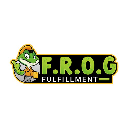 Frog brand with the title 'Frog Mascot Design'