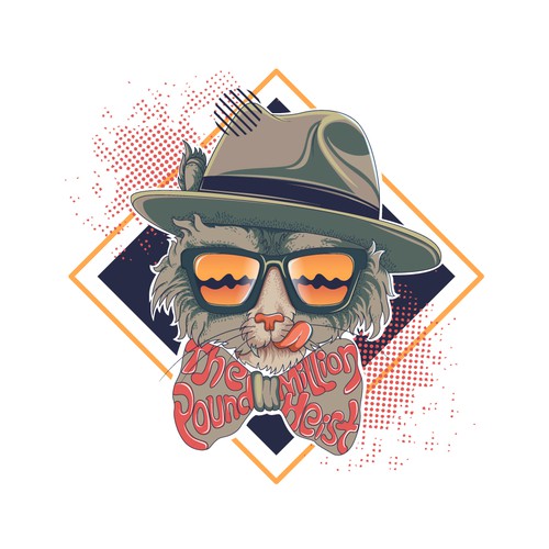 Urban t-shirt with the title 'Cool Cat'