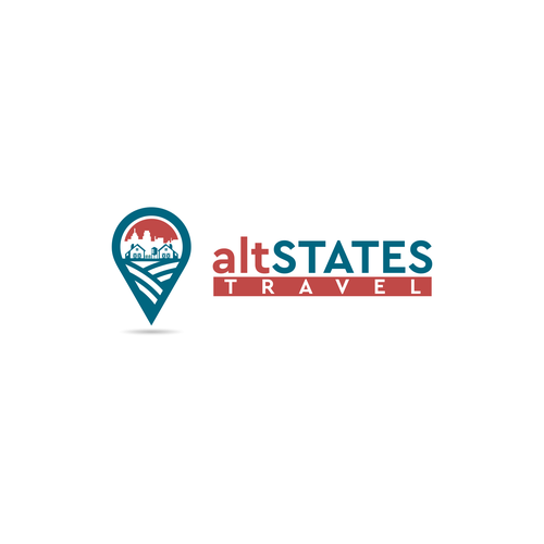 Rural logo with the title 'Rural Logo Concept for altSTATES TRAVEL'