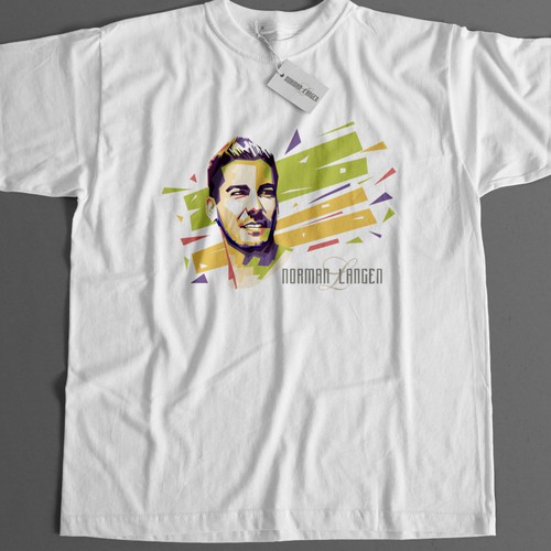 Face t-shirt with the title 'Singer Pop Art Portrait for Tshirt design'