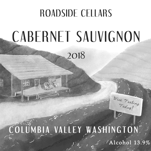 Grape label with the title 'Wine Bottle Label Design'