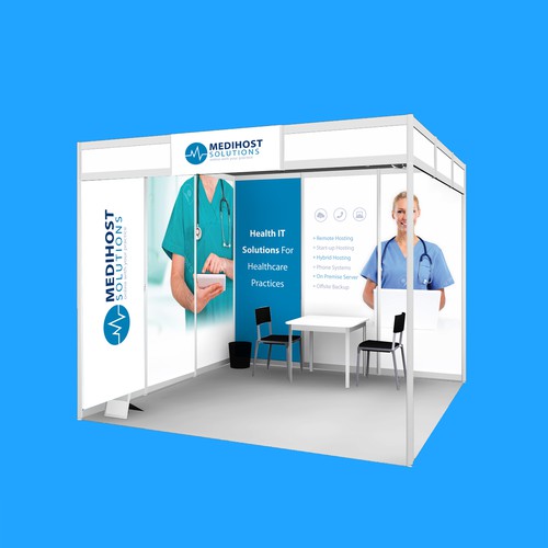 Booth design with the title 'Trade Boot '