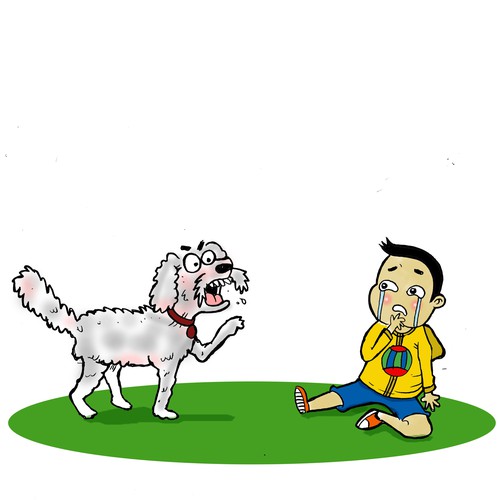 Ink artwork with the title 'Children book '