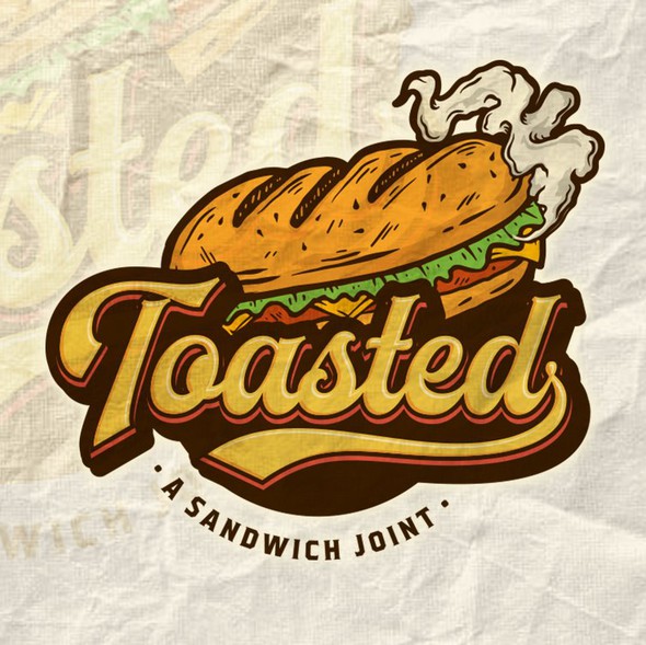 Sandwich shop logo with the title 'Logo for fun new sandwich concept'
