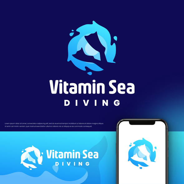 Water brand with the title 'VItamin Sea Diving'