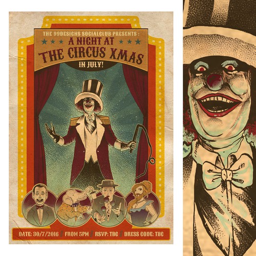 Artwork illustration with the title 'creepy carnival'