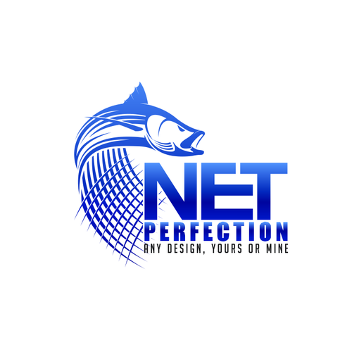 Fishing logo with the title 'Logo for Net Perfection'