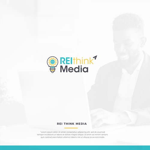 Online marketing design with the title 'REI Think Logo'