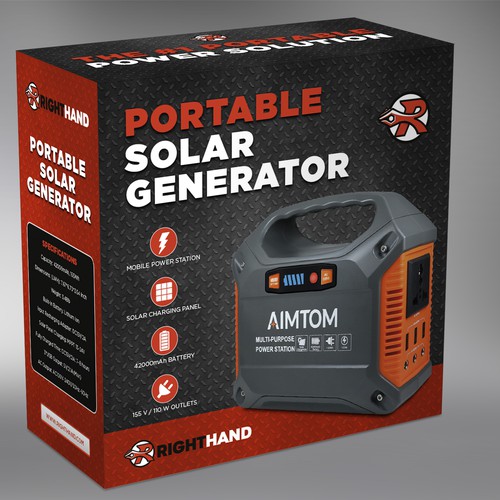 Tool design with the title 'Package, Box Design for Right Hand'