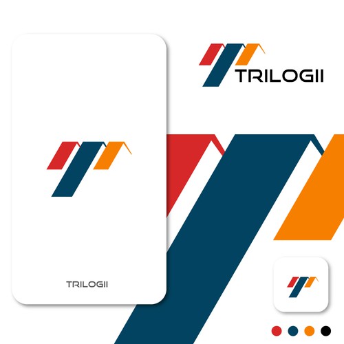 Three-color design with the title 'ROOFING LOGO'