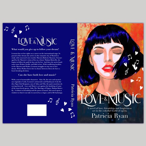 Love book cover with the title 'Love and Music book cover'