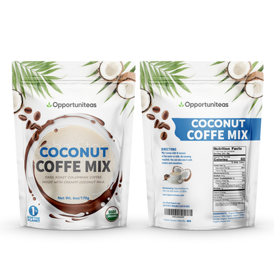  Organic coconut coffee mix packaging