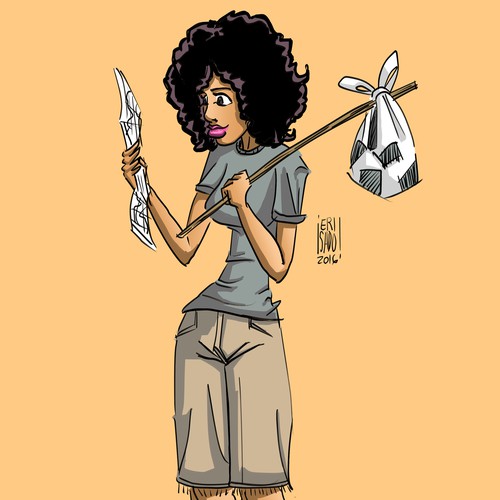 Walking design with the title 'Viajera'