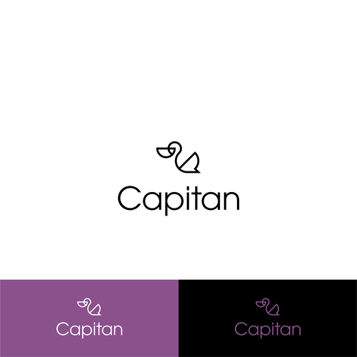 Pelican logo with the title 'line art logo for men's jewelry company'