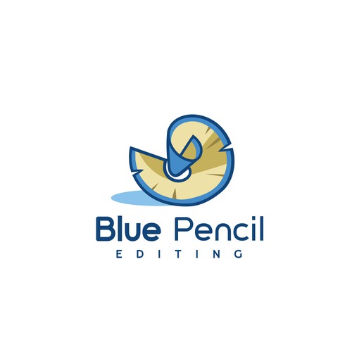 Writing logo with the title 'Creative logo design for editing business'