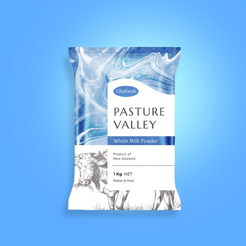 Milk design with the title 'Milk Bag'