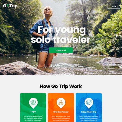 Trip design with the title 'Go Trip'