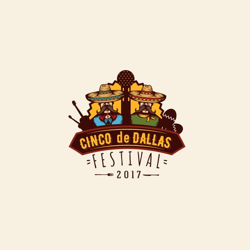 Festival design with the title 'Logo design for"Cinco de Dallas"'
