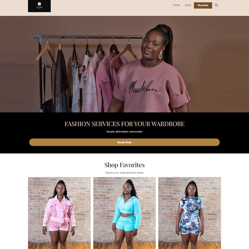Clothes design with the title 'WEBSITE DESIGN FOR CLOTHING BRAND - V VALORA SHOP'