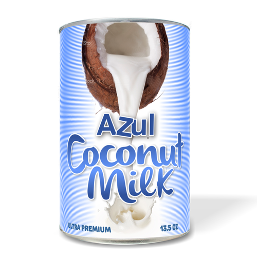 Milk packaging with the title 'coconut milk label'