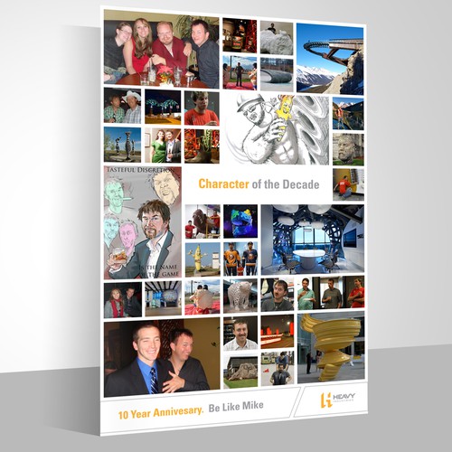 Collage design with the title '10 Year Anniversary Collage for Heavy'