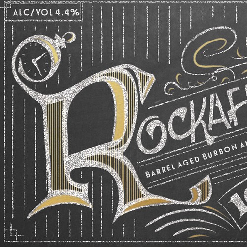 Chalkboard design with the title '1920s Craft Beer Label'