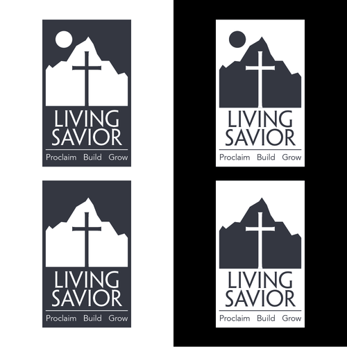Two-color logo with the title '2 color logo options for church'