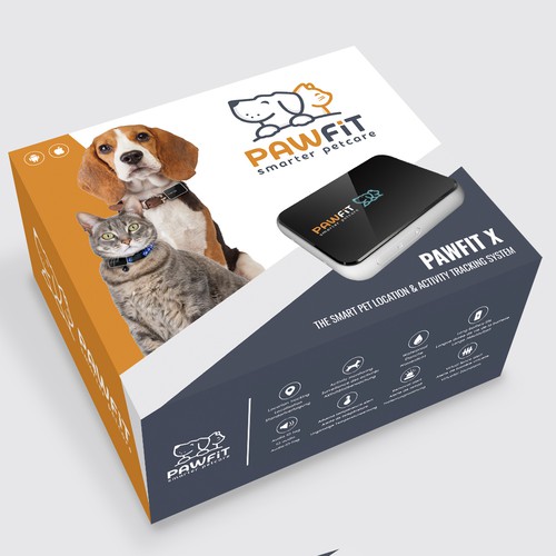 Pet food packaging with the title 'Box Design'