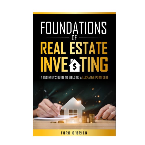 Real estate book cover with the title 'Real estate investing'