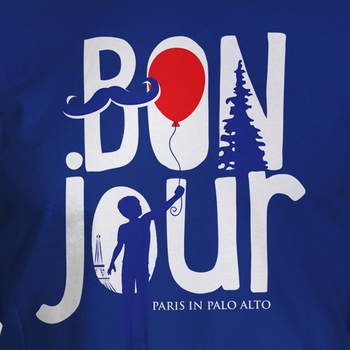 California t-shirt with the title 'Paris in Palo Alto  T-shirt'