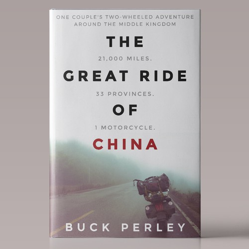 Travel book cover with the title 'Book Cover for "The Great Ride Of China"'