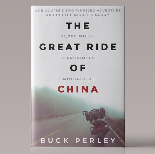 Minimal book cover with the title 'Book Cover for "The Great Ride Of China"'