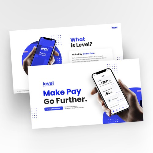 Product design with the title 'PowerPoint template for UK fintech startup!'