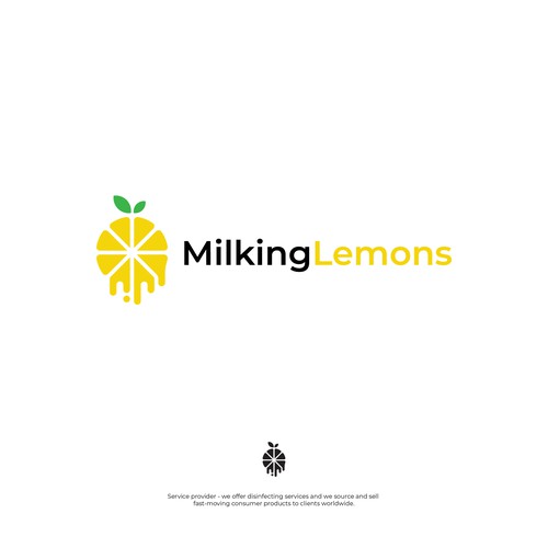 Milk logo with the title 'Logo concept for a internet company'
