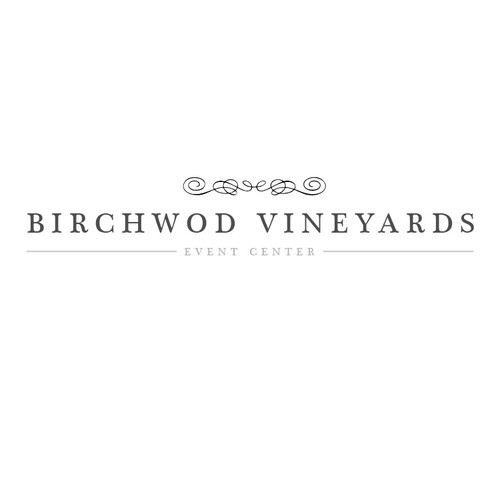 Venue logo with the title 'Birchwood Vineyards Logo Design'