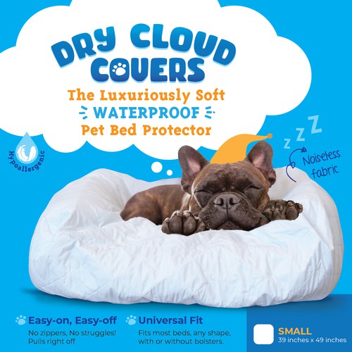 Dog label with the title 'Dry Cloud Cover'