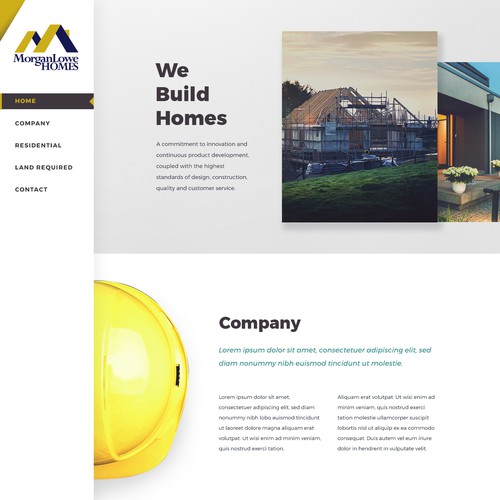 Property website with the title 'Home Builder Company Website'