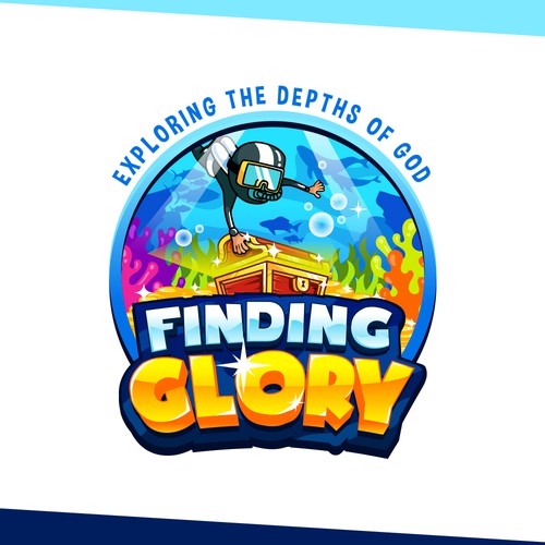 Scuba logo with the title 'Finding Glory'